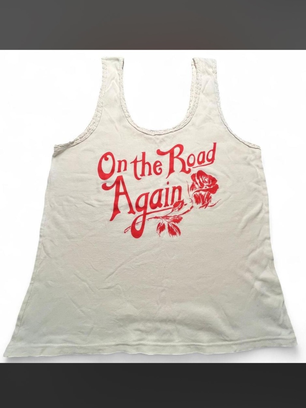 Bandit Brand White tank top with red graphic,XL